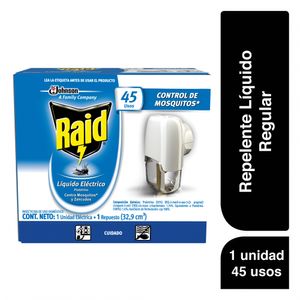 Repelente Raid para Insectos Voladores Und + Repuesto 65g