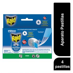 Repelente Pastilla Und + 4 Rpt RAID 32.9 ml