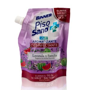 Doypack Limpiador Aromatizante Desinfectante 2 en 1 BINNER Piso Sano Lavanda/Sandia 200ml