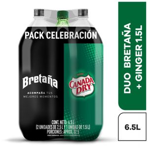 Soda Bretaña 2,5 Lt X2 Unds + Canada Dry 1,5 Lt