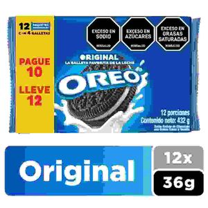 Galleta Oreo 432 G 12X10 Unds Oferta