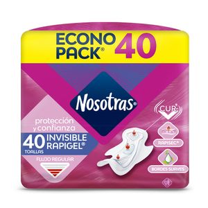 Toalla Higiénica Nosotras Invisible Rapigel X40 Unds