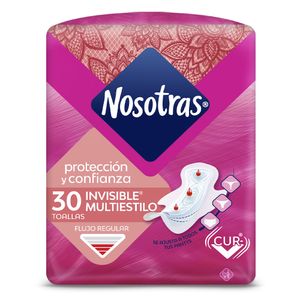 Toalla Higiénica Nosotras Invisible Multiestilo X30 Unds