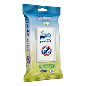 Toallas húmedas antibacteriales Familia max protect x40und