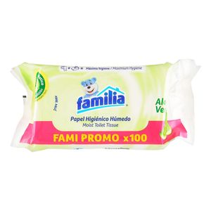 Papel Higiénico Hùmedo Familia Aloe Vera X100 Unds