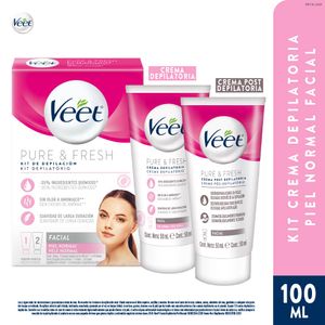 Crema depilatoria VEET facial + crema post depilatoria (50 ml)