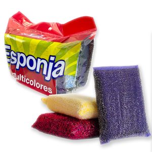 Esponja Olimpica Multicolores X3 Unds