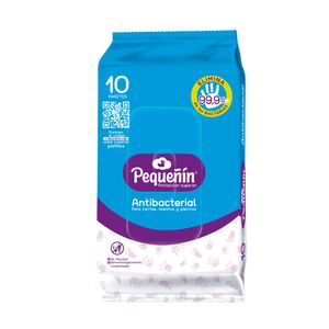 Pañitos Húmedos Pequeñín Antibacterial X10 Unds