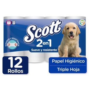 Papel Higiénico Scott Triple Hoja 29,4 Mts X12 Unds