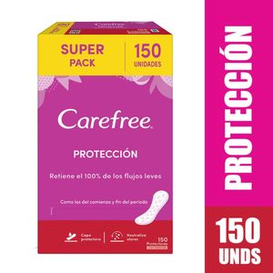 Protectores CAREFREE Protección SUPER PACK x 150 Unds