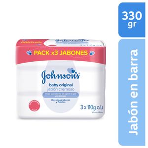 Jabón Bebé Johnson's Original Tripack 330 G