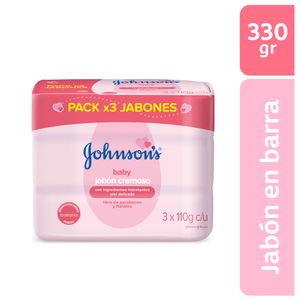 Jabón Bebé Johnson's Humectante Tripack 330 G