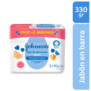 Jabón Johnson's Libre Gérmenes 110 G X3 Unds