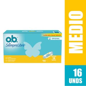 Tampón OB Original Medio x 16 Unds