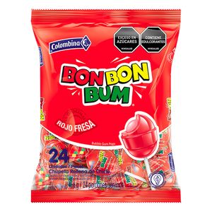 Bombón Bom Bom Bum Fresa 456 G X24 Unds