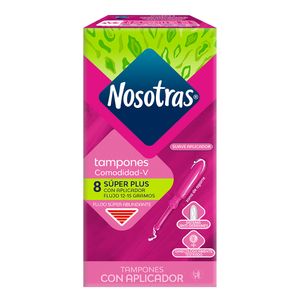 Tampón Nosotras Aplicador Súper Plus X8 Unds