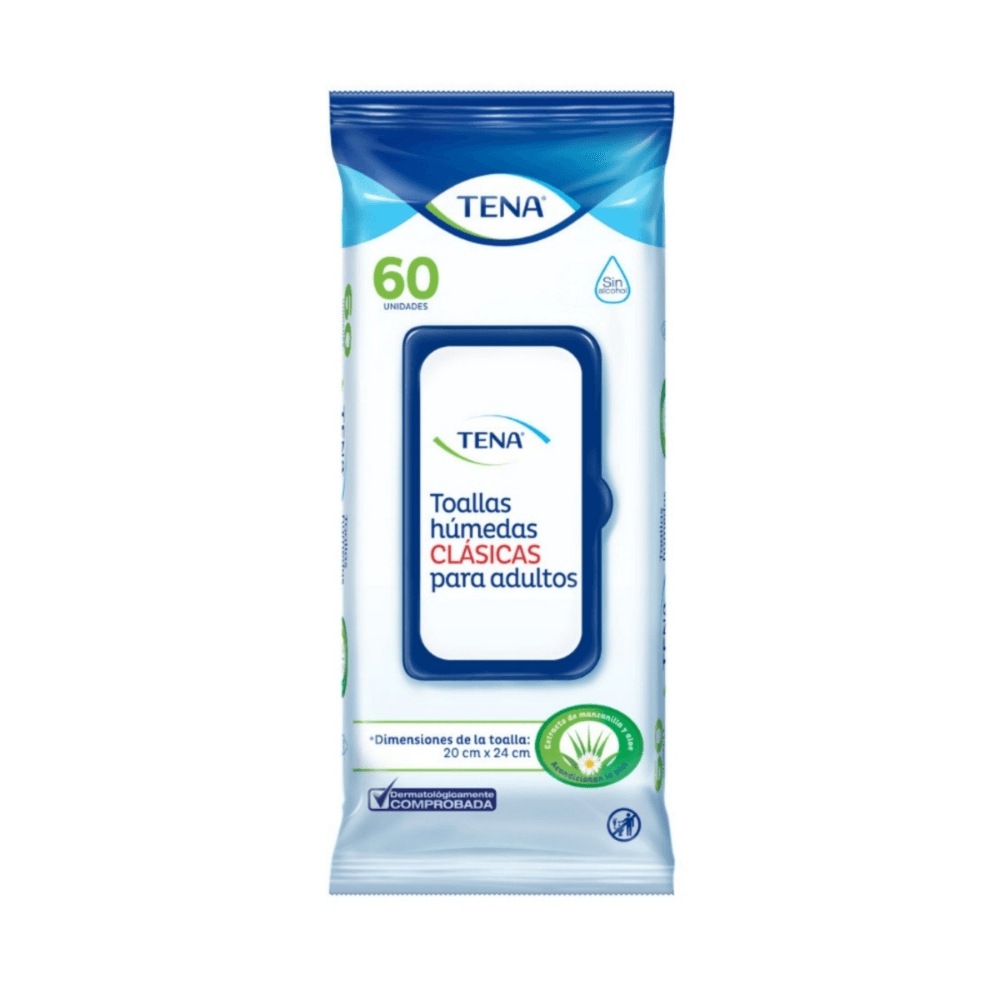 Toallas Húmedas Clásicas Tena X60 Unds