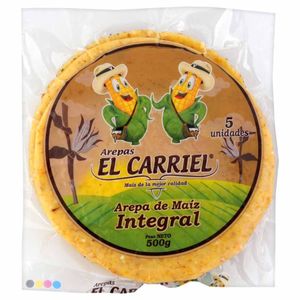 Arepa El Carriel Integrales 500 G X5 Unds
