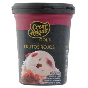 Helado Crem Helado Gold Tentación Frutos Rojos 600 G