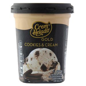 Helado Crem Helado Gold Cookies & Cream 600 G