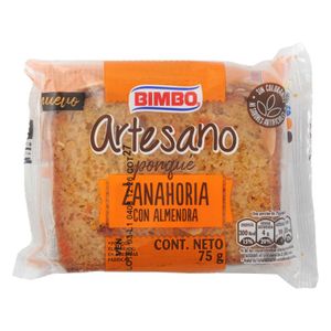 Ponqué Tajado Bimbo Artesano Zanahoria/Almendra 75 G