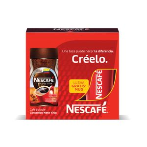 Café Nescafé Tradición Instantáneo 170 G + Gratis Mug
