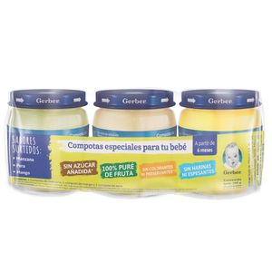 Compota Gerber Frutas 339 G X3 Unds