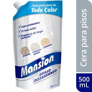 Cera Para Pisos Mansion Brillo Instantáneo Todo Color 500ml