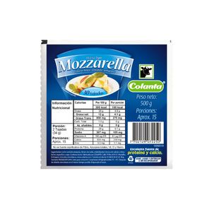 Queso Colanta Mozzarella 500 G X30 Tajadas