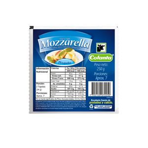 Queso Colanta Mozzarella Tajado 250 G