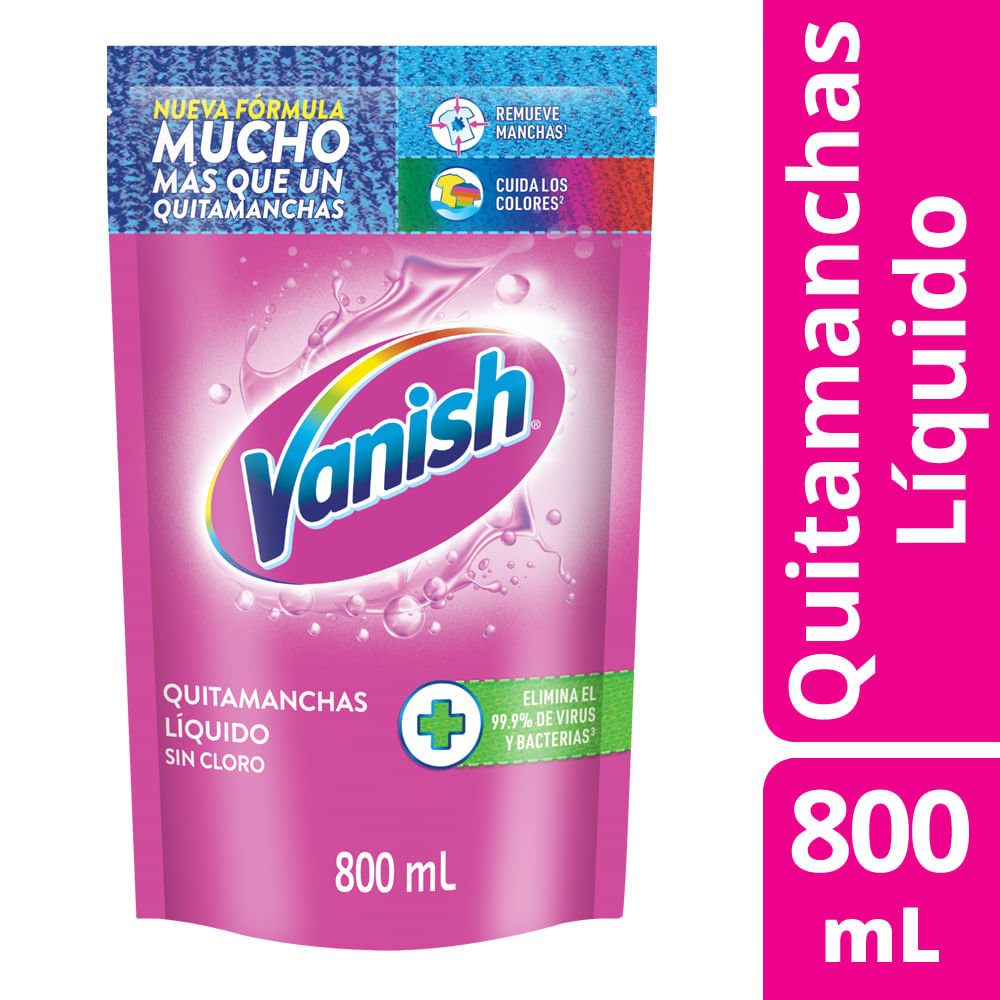 Quitamanchas Vanish líquido rosa 800ml