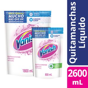 Quitamanchas Vanish líquido Blanco 1.8L + 800ml