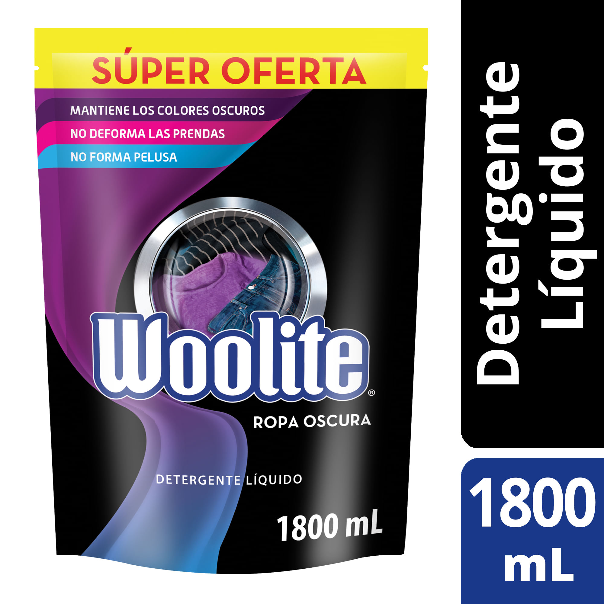 Imagen de Detergente Líquido Woolite Ropa oscura 1800 Ml Detergente liquido Woolite Ropa oscura 1,8L