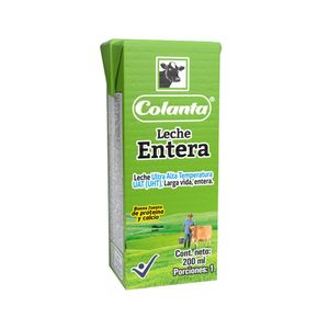 Leche Colanta Uht Entera Tetra Slim 200 Ml