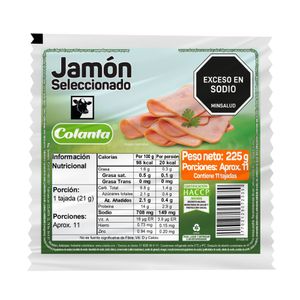 Jamón Colanta Para Sandwich 225 G