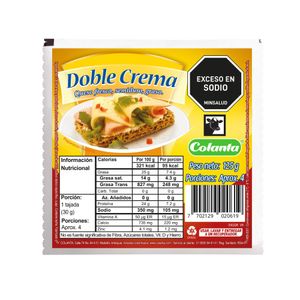 Queso Colanta Doble Crema Bloque 125 G