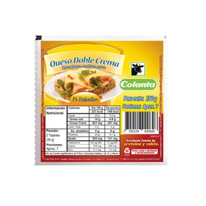 Queso Colanta Doble Crema Tajado 250 G