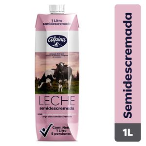 Leche Alpina Baja en Grasa + Fibra 1 Lt