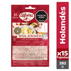 Queso Alpina Holandés Tajado 282 G