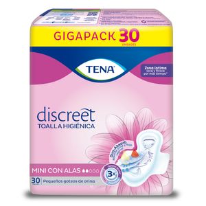 Protector Tena Mujer Mini Alas X30 Unds