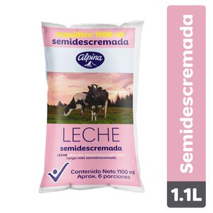 Leche Alpina Uht Semidescremada 1,1 Lt