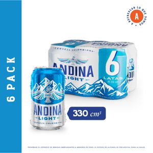 Cerveza Andina Light Lata 330 Ml X6 Unds