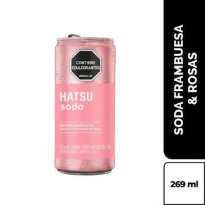 Bebida Gasificada Hatsu Soda Frambuesas & Rosas 269 Ml