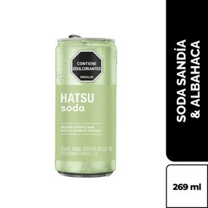 Bebida Gasificada Hatsu Soda Sandía & Alhabaca 269 Ml