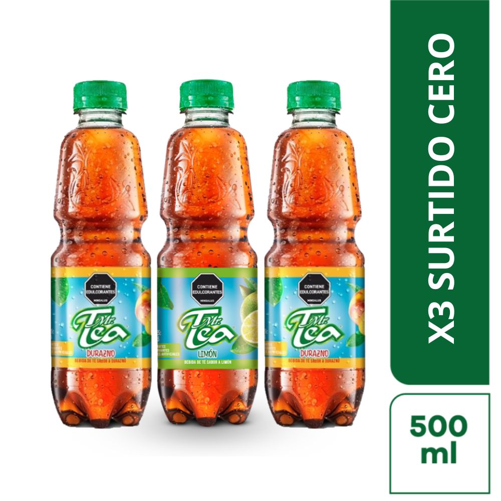 Imagen de Té Helado Mr Tea Cero Calorías Durazno 500 Ml X3 Unds Precio Especial TE MR TEA CERO PET 500ML X3 PRECIO ESPECIAL