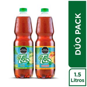 Té Helado Mr Tea Cero Calorías Limón/Durazno 1,5 Lt X2 Unds