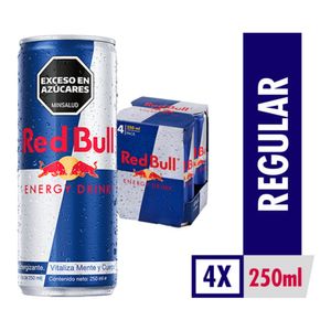 Bebida Energizante Red Bull 250 Ml X4 Unds