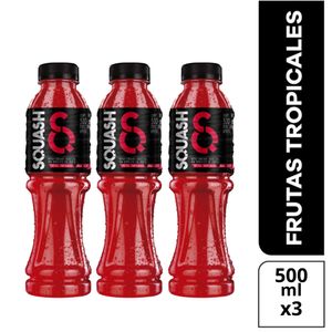 Bebida Hidratante Squash Frutos Tropicales 500 Ml X3 Unds