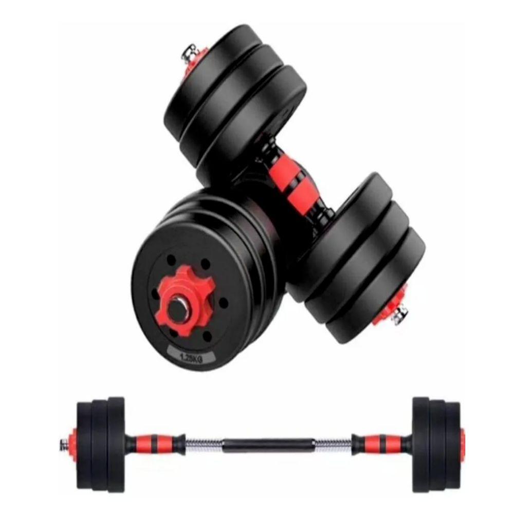 Kit Mancuernas Pesa 40Kg HomeSale Barra Larga Antideslizante