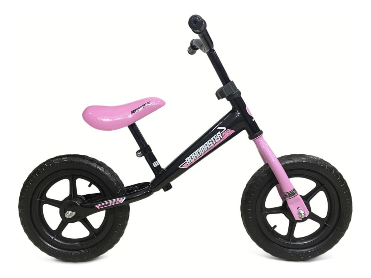 Bicicleta Impulso Infantil Roadmaster Balance R12 Negro Rosa